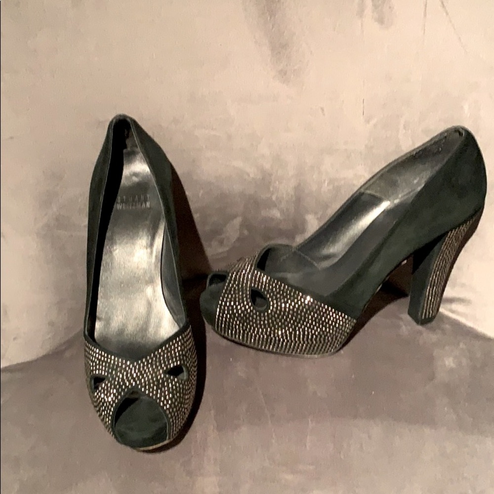 Green Stuart Weitzman heels